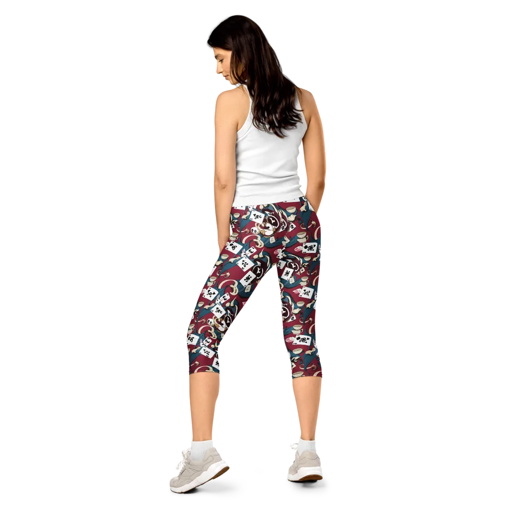 Rabbit Hat Trick on Capri Leggings — Back