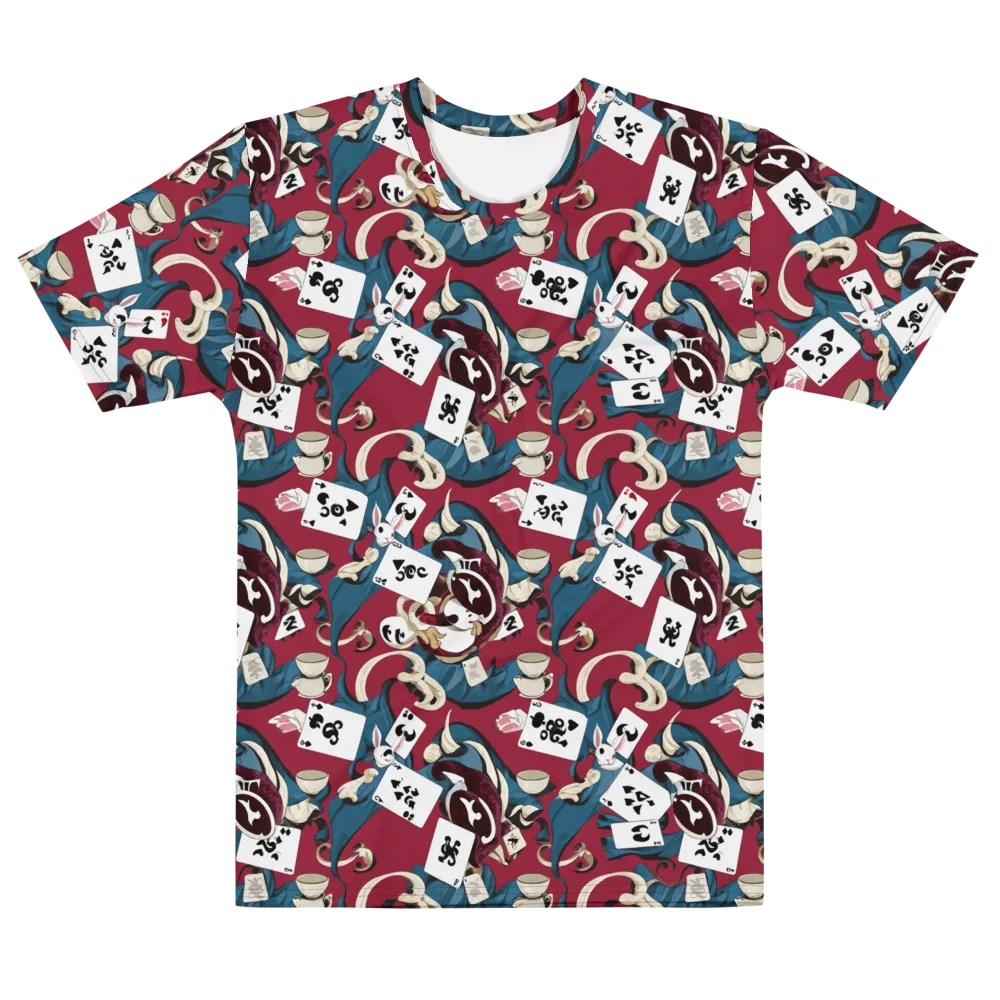 Rabbit Hat Trick on Men's Cotton Crew Neck T-Shirt — Front