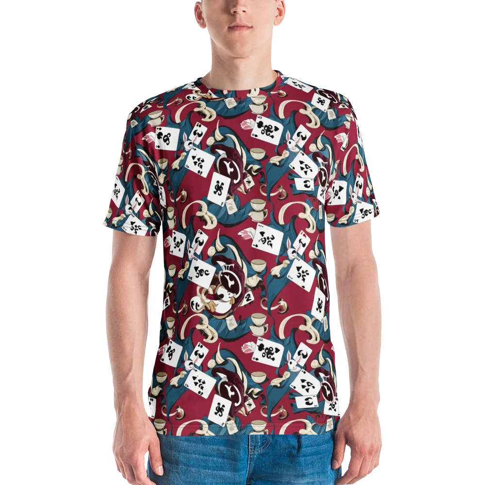 Rabbit Hat Trick on Men's Crew Neck T-Shirt — Front