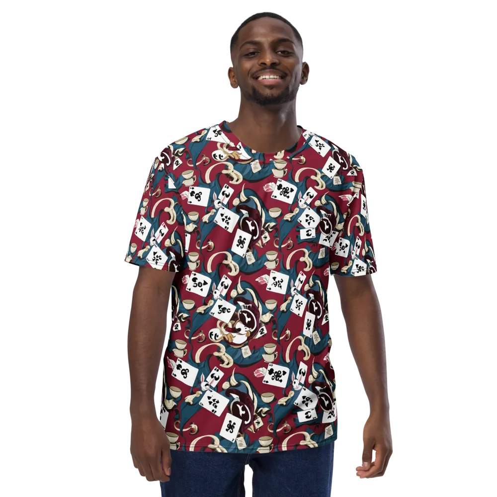Rabbit Hat Trick on Men's Crew Neck T-Shirt — Front