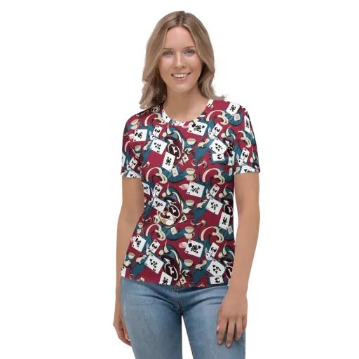 Rabbit Hat Trick on a Women's Crew Neck T-Shirt