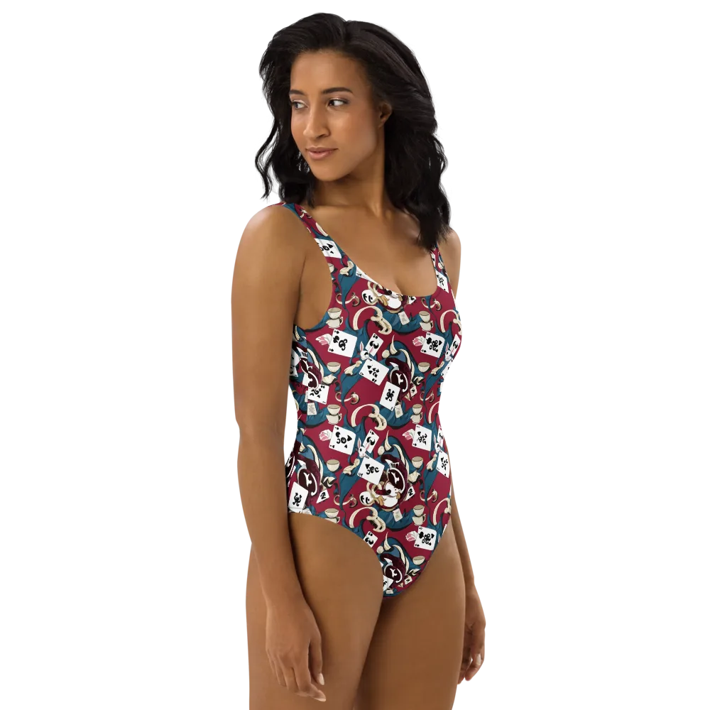 Rabbit Hat Trick on One-Piece Swimsuit — Right
