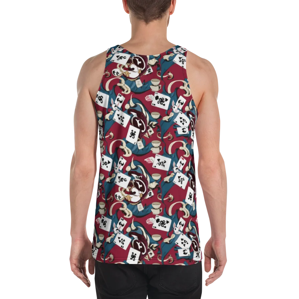 Rabbit Hat Trick on Men's Tank Top — Back