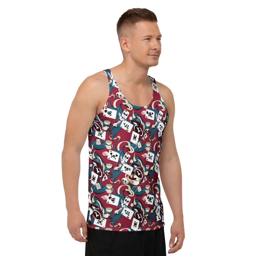 Rabbit Hat Trick on Men's Tank Top — Right Front