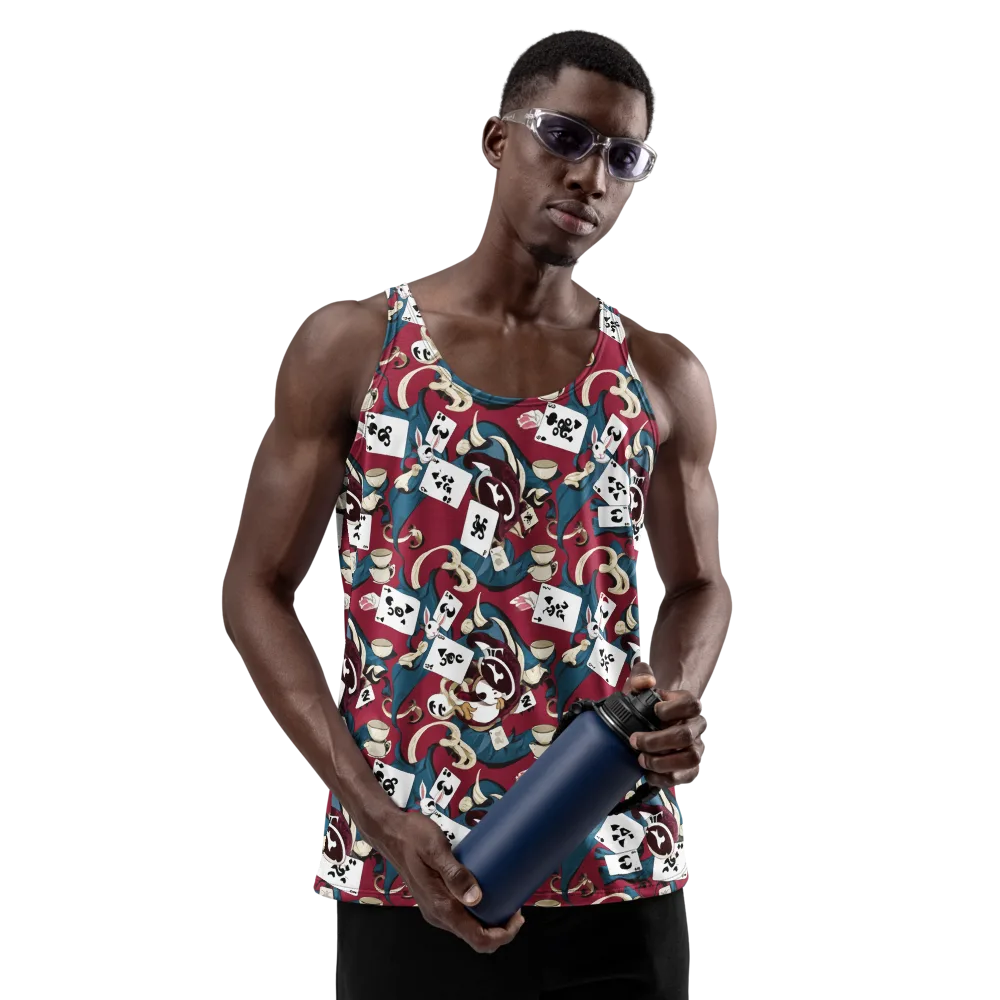 Rabbit Hat Trick on Men's Tank Top — Front