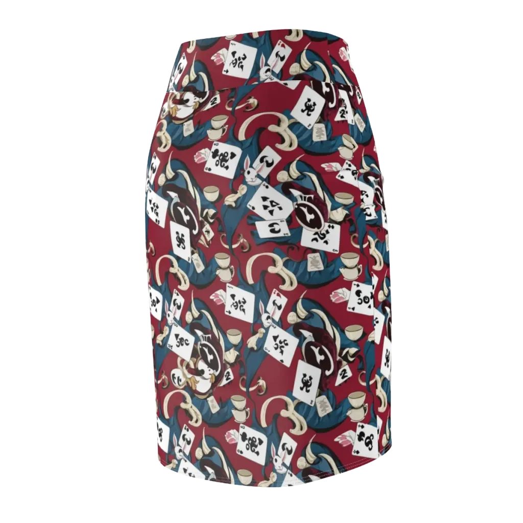 Rabbit Hat Trick on Pencil Skirt — Back Side