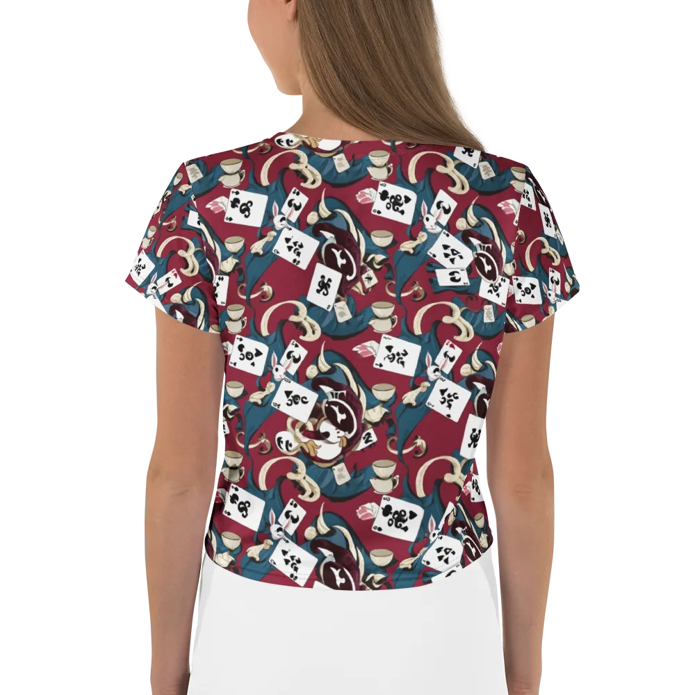 Rabbit Hat Trick on Crop Tee — Back