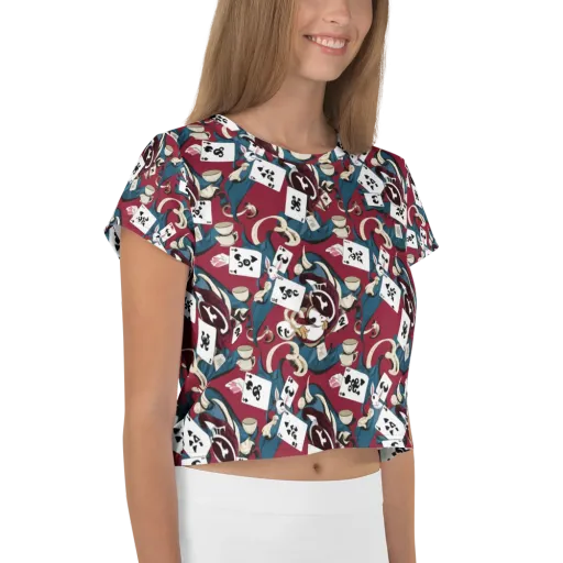 Rabbit Hat Trick on a Crop Tee