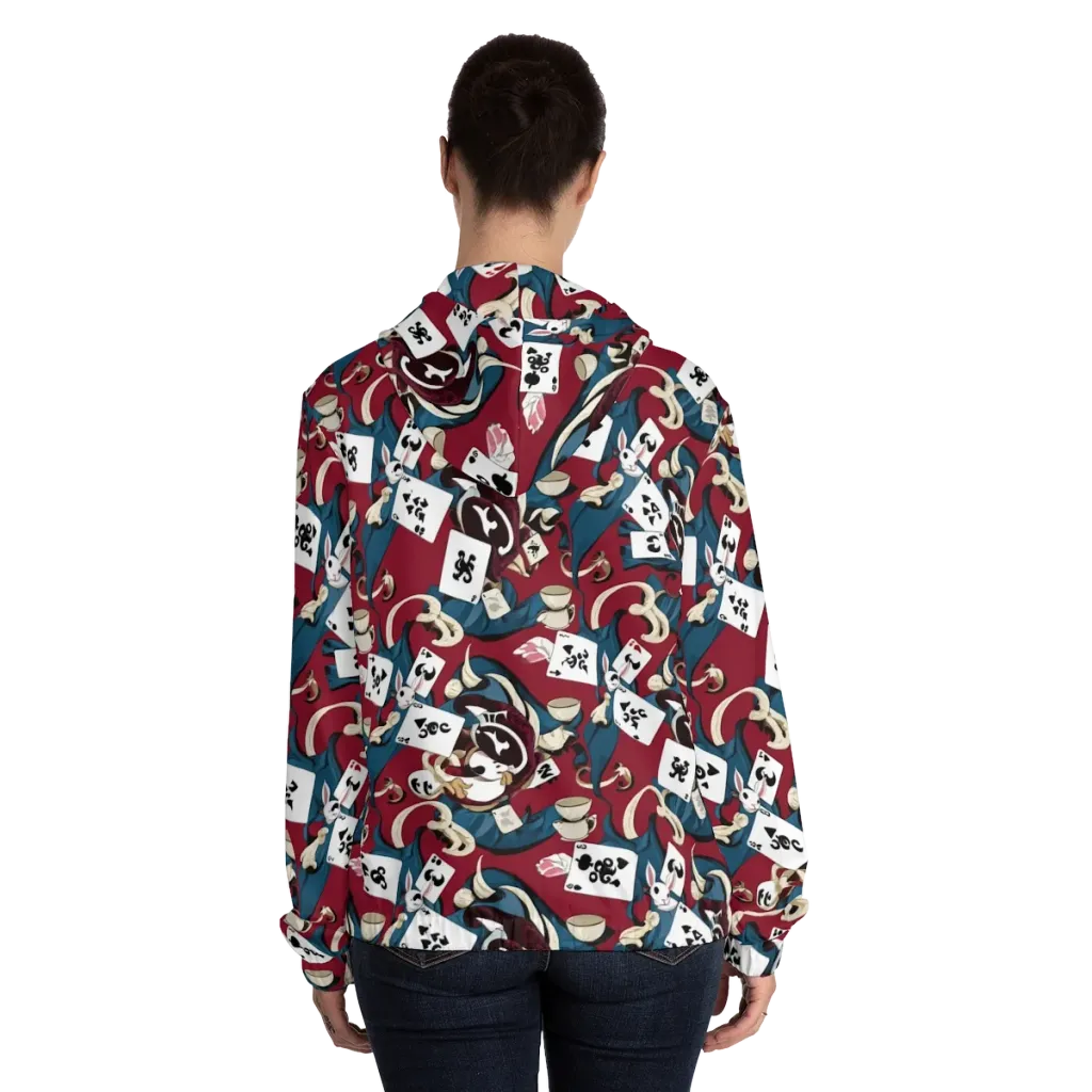 Rabbit Hat Trick on Women's Full-Zip Hoodie — Back On Person
