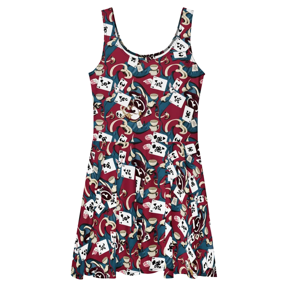 Rabbit Hat Trick on Skater Dress — Front