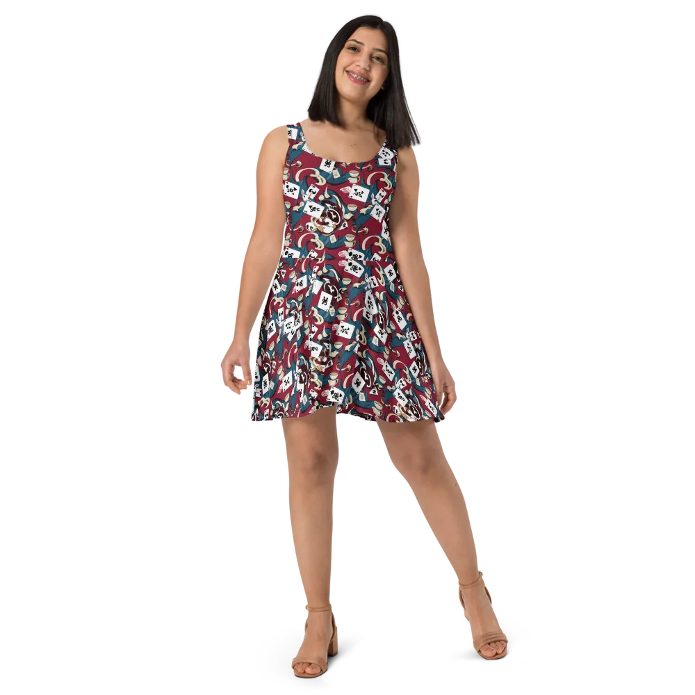 Rabbit Hat Trick on Skater Dress — Front