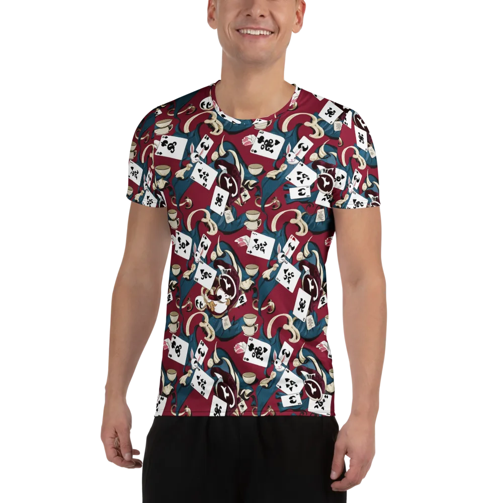 Rabbit Hat Trick on Men's Athletic T-Shirt — Front