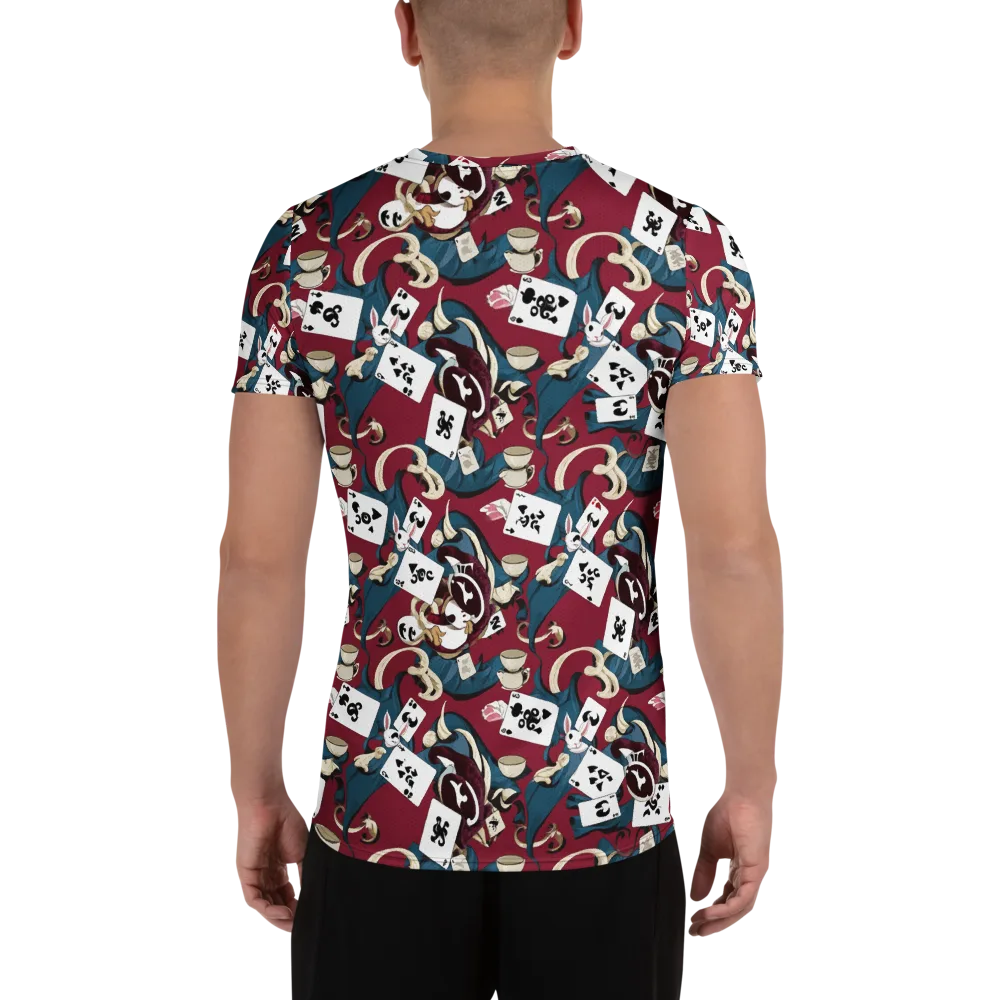 Rabbit Hat Trick on Men's Athletic T-Shirt — Back