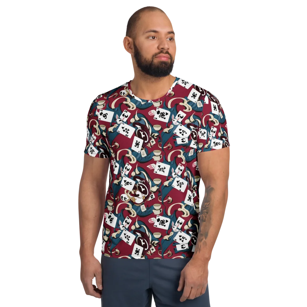 Rabbit Hat Trick on Men's Athletic T-Shirt — Front