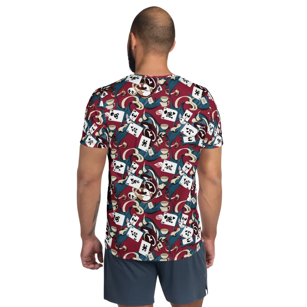 Rabbit Hat Trick on Men's Athletic T-Shirt — Back