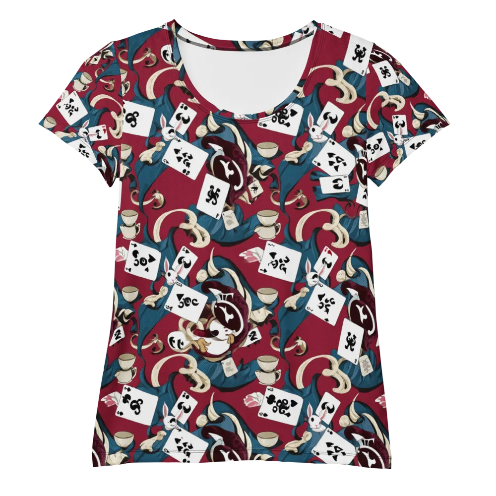 Rabbit Hat Trick on Women's Athletic T-Shirt — Front