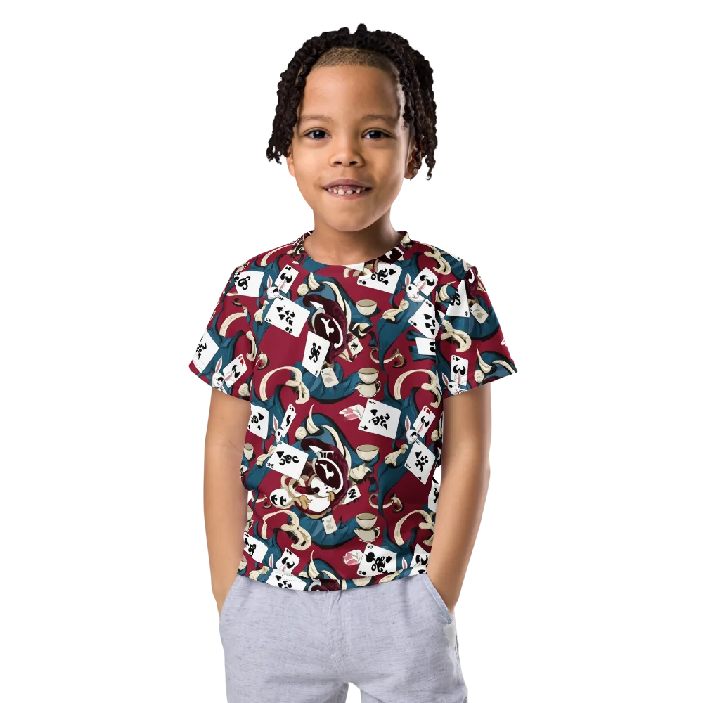 Rabbit Hat Trick on Kids Crew Neck T-Shirt — Front