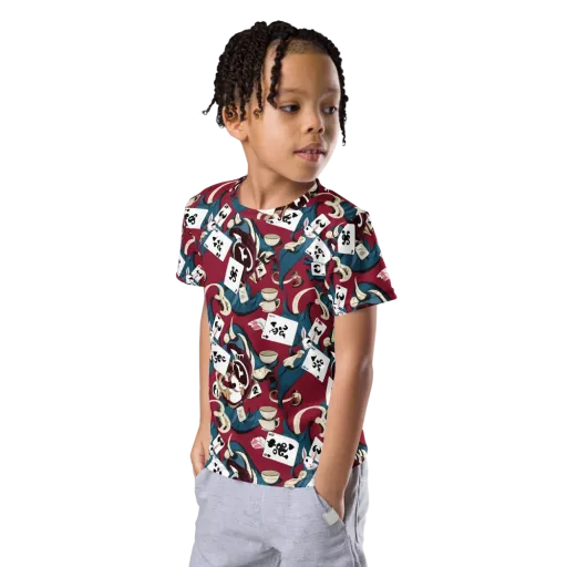 Rabbit Hat Trick on a Kids Crew Neck T-Shirt