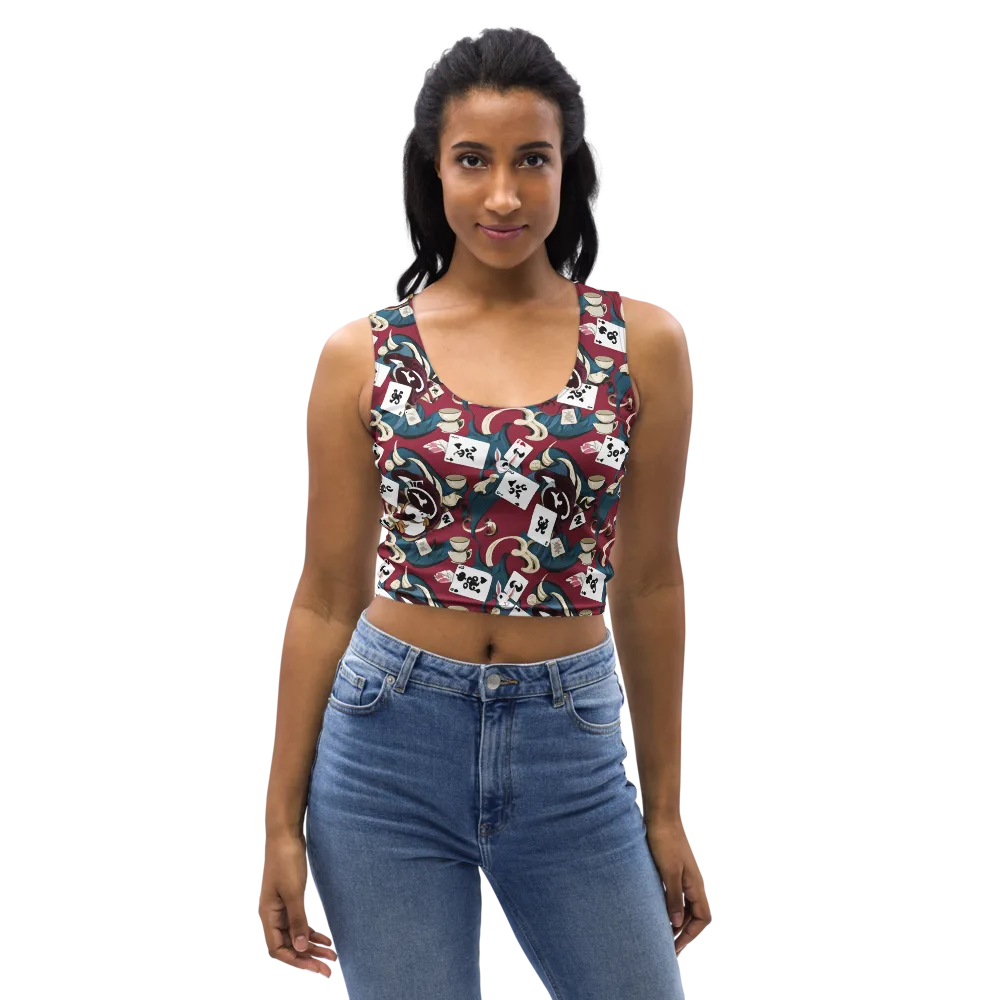 Rabbit Hat Trick on Crop Top — Front