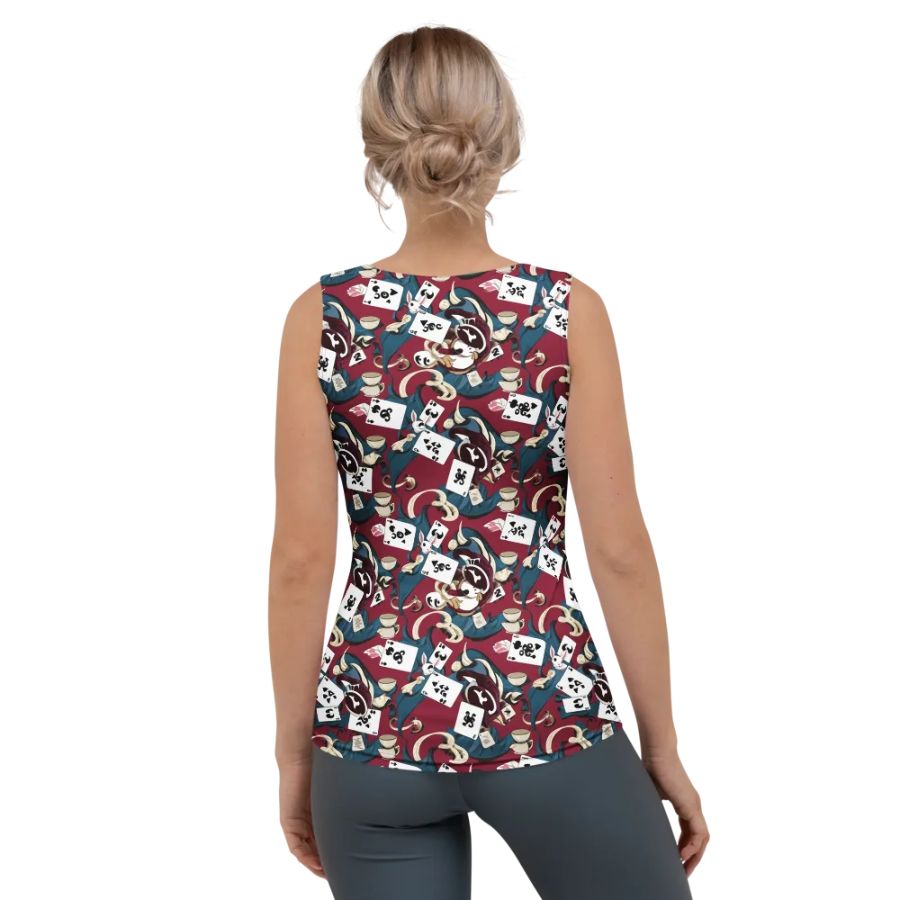 Rabbit Hat Trick on Women's Tank Top — Back