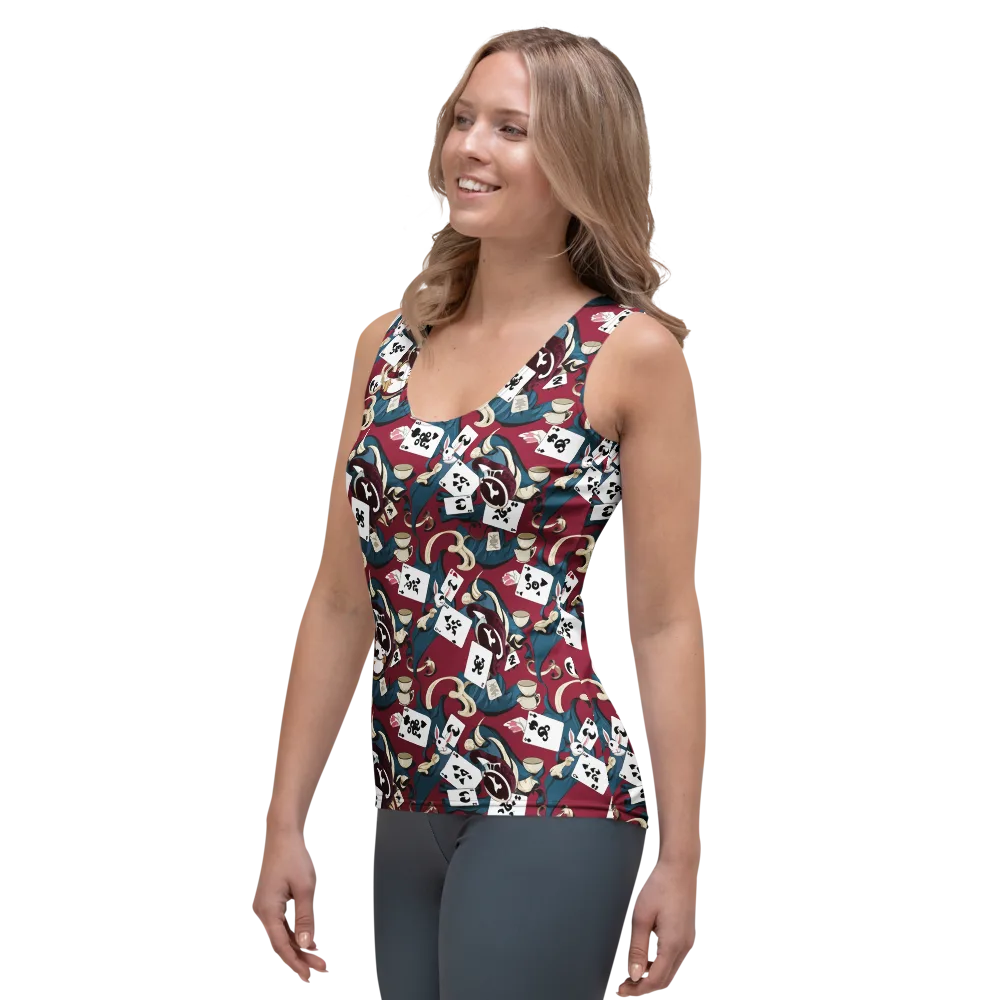 Rabbit Hat Trick on Women's Tank Top — Left Front