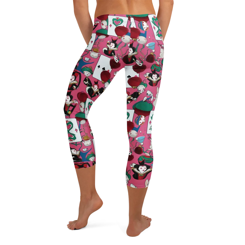 Wonderland Shuffle on Capri Leggings — Back