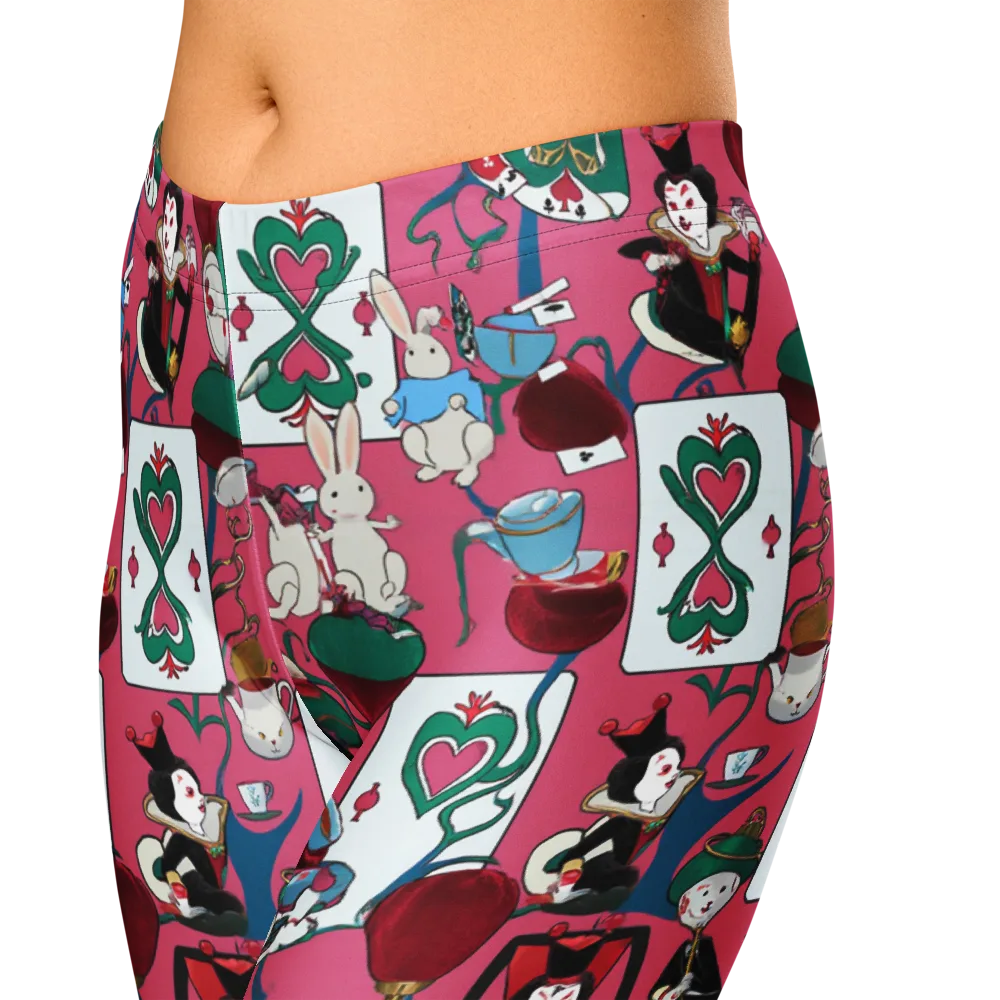 Wonderland Shuffle on Capri Leggings — Zoomed-in