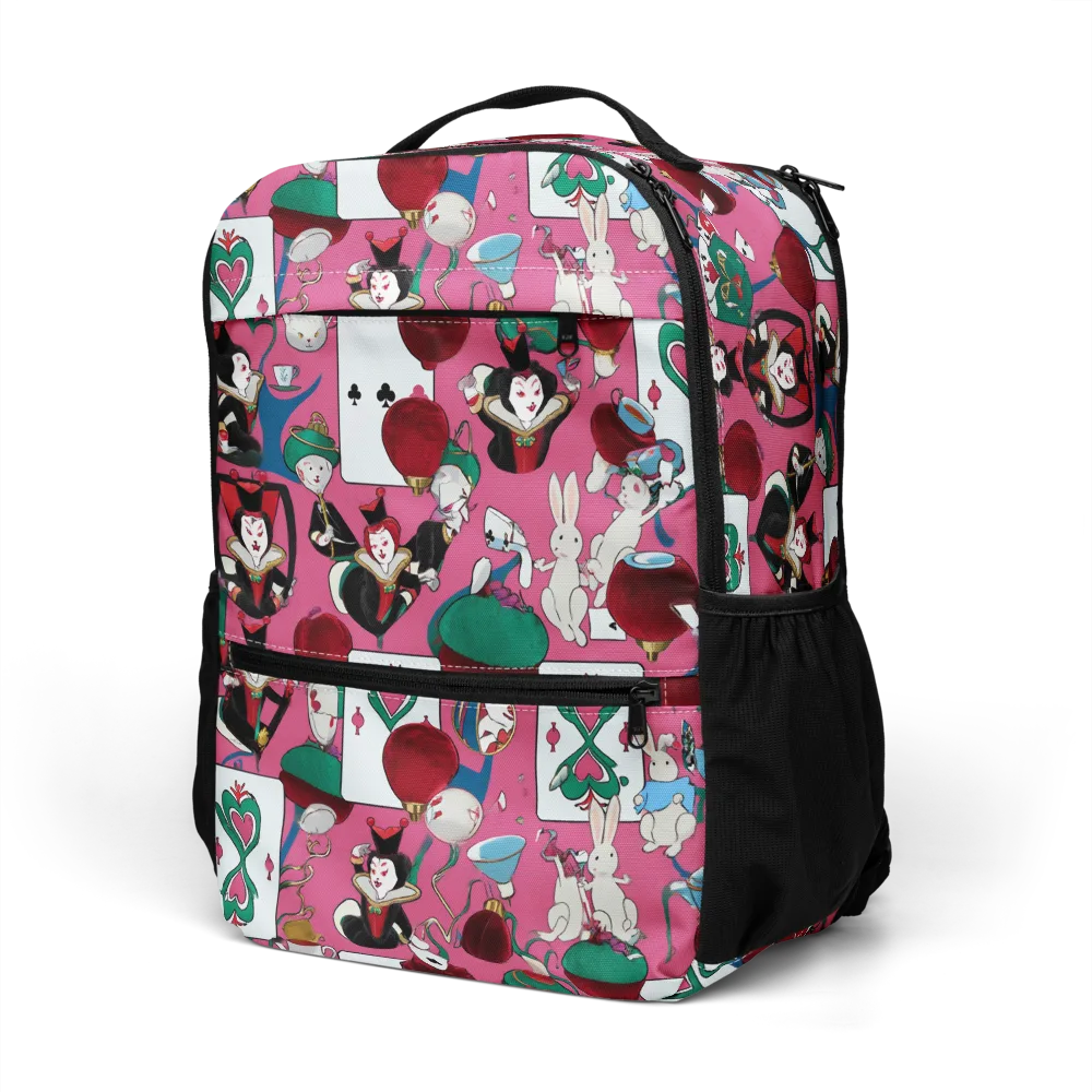 Wonderland Shuffle on Utility Backpack — Left Front