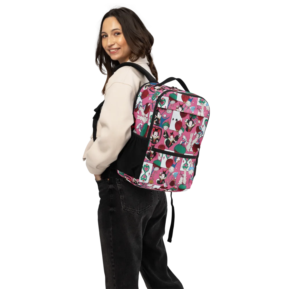 Wonderland Shuffle on Utility Backpack — Back