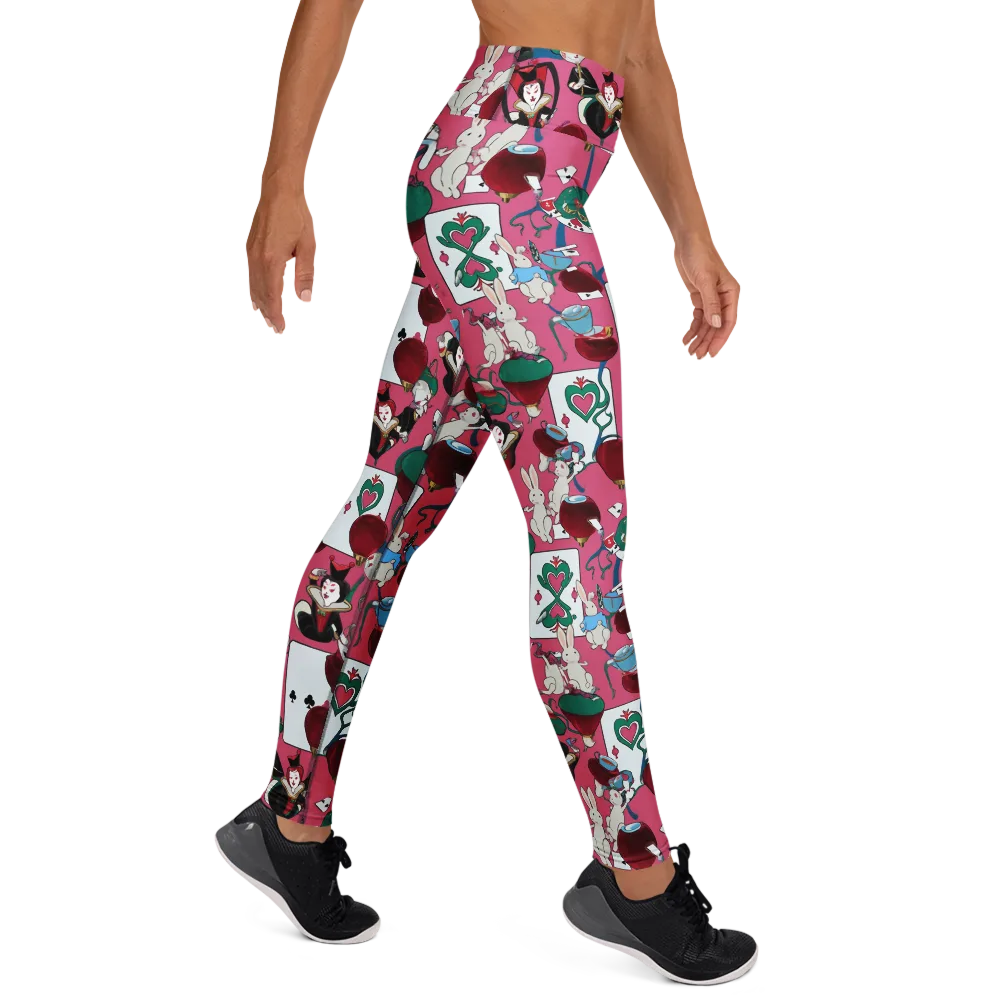 Wonderland Shuffle on Yoga Leggings — Right