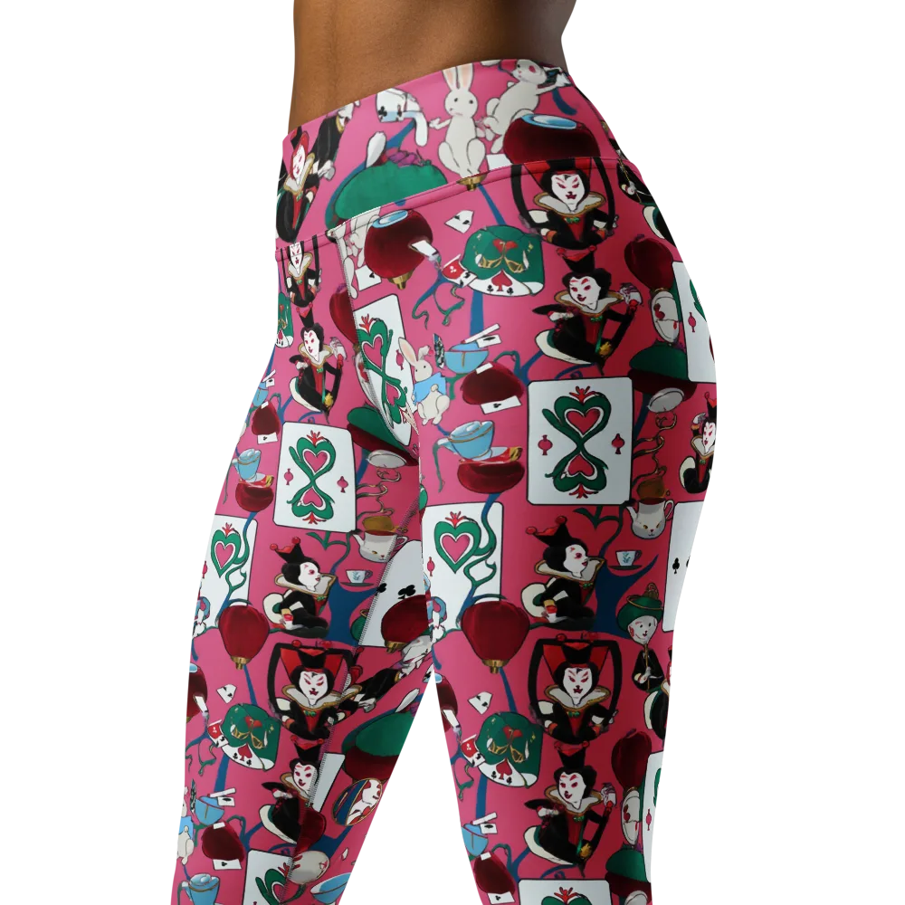 Wonderland Shuffle on Yoga Leggings — Left Front