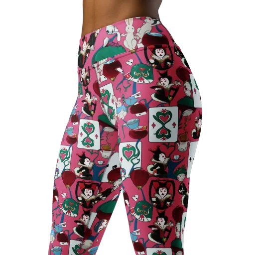 Wonderland Shuffle on a Yoga Leggings