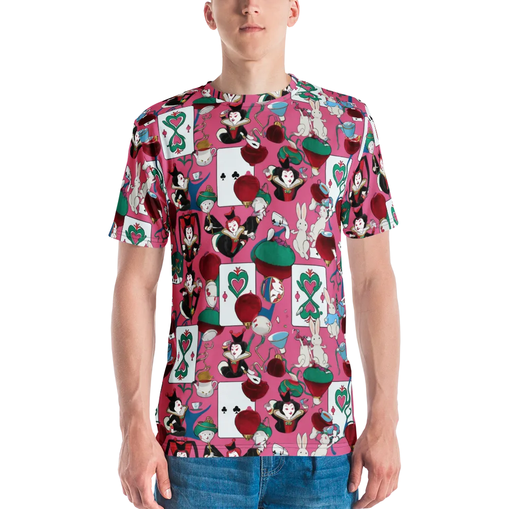 Wonderland Shuffle on Men's Crew Neck T-Shirt — Front