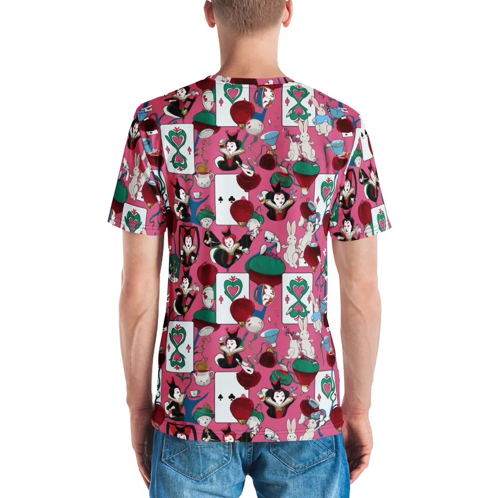 Wonderland Shuffle on Men's Crew Neck T-Shirt — Back