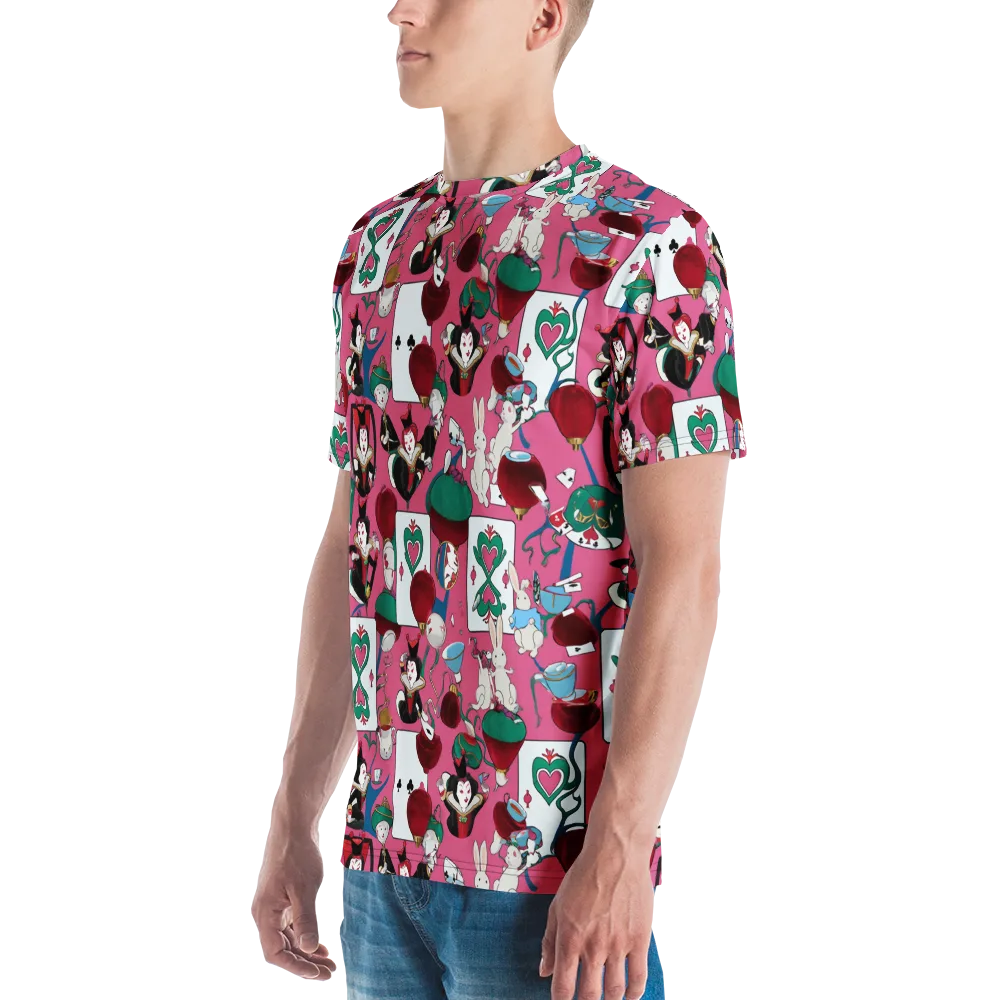 Wonderland Shuffle on Men's Crew Neck T-Shirt — Left