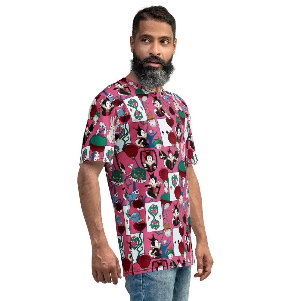 Wonderland Shuffle on Men's Crew Neck T-Shirt — Right