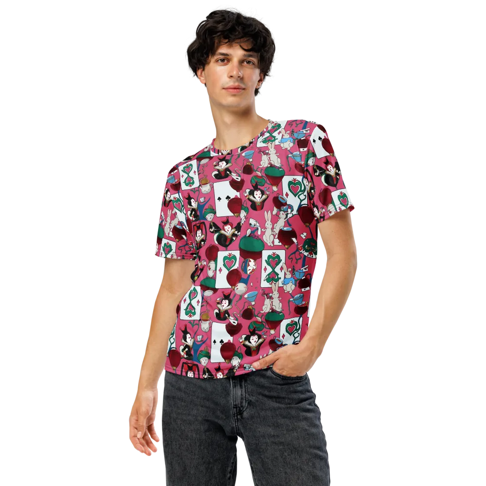 Wonderland Shuffle on Men's Crew Neck T-Shirt — Front