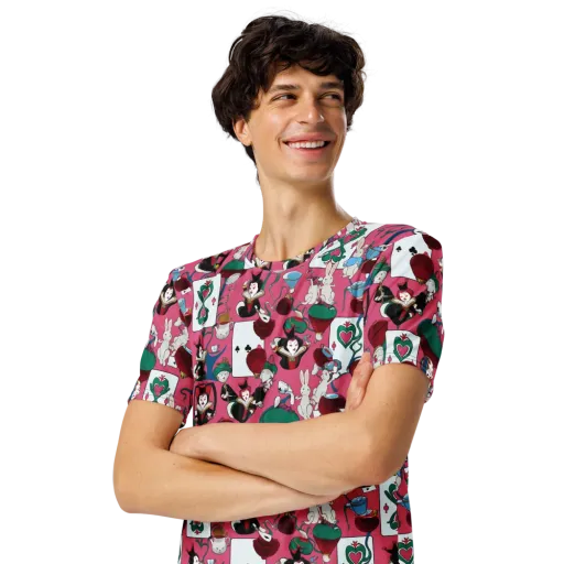 Wonderland Shuffle on a Men's Crew Neck T-Shirt