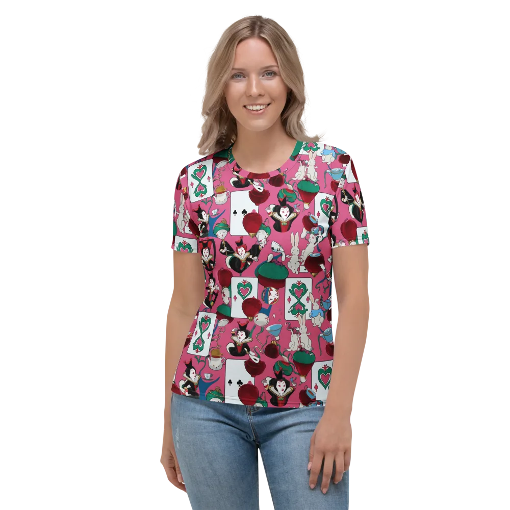 Wonderland Shuffle on Women's Crew Neck T-Shirt — Front