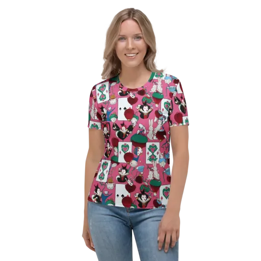 Wonderland Shuffle on a Women's Crew Neck T-Shirt