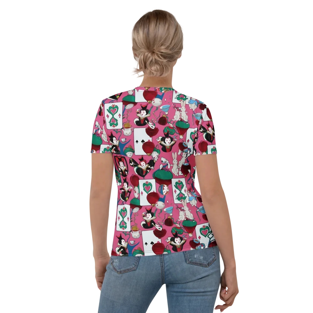 Wonderland Shuffle on Women's Crew Neck T-Shirt — Back