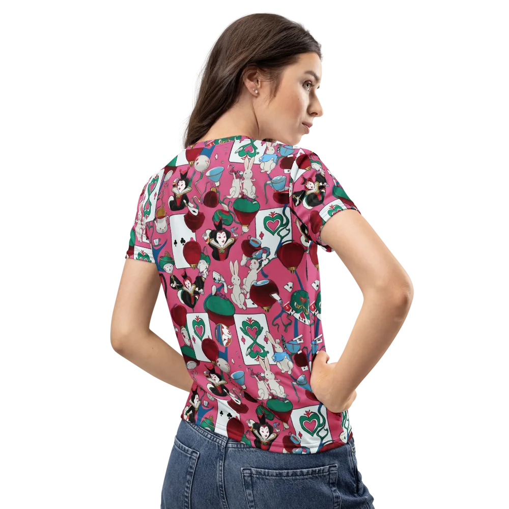 Wonderland Shuffle on Women's Crew Neck T-Shirt — Back