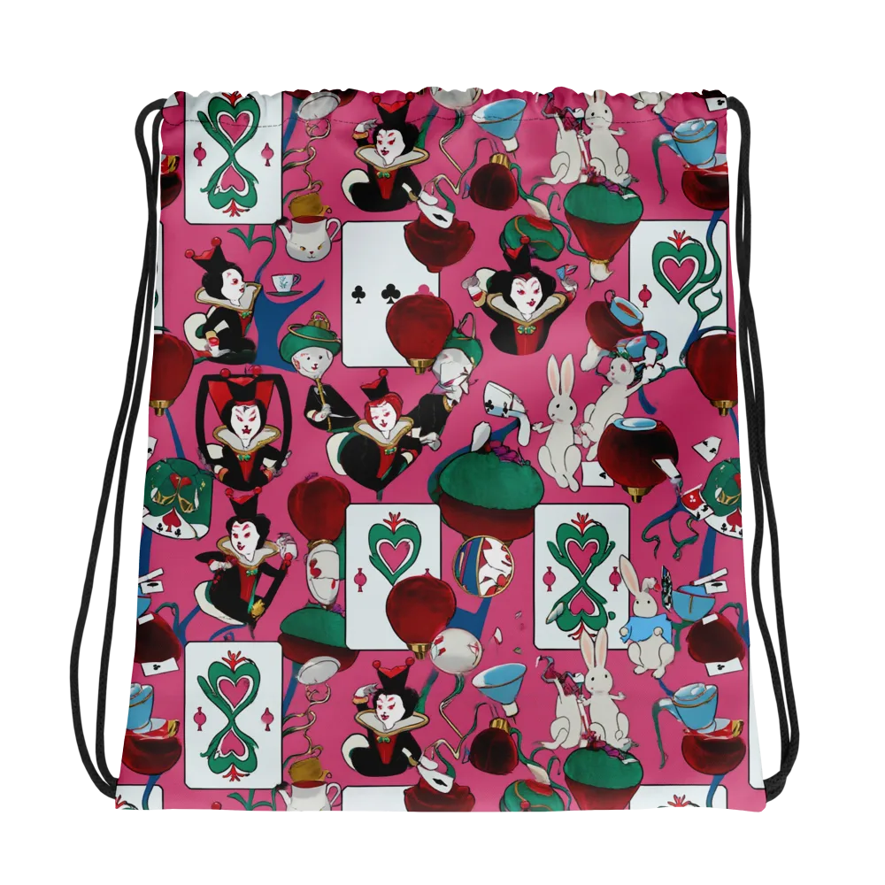 Wonderland Shuffle on Drawstring Bag — Photo