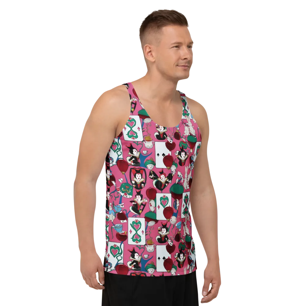 Wonderland Shuffle on Men's Tank Top — Right Front