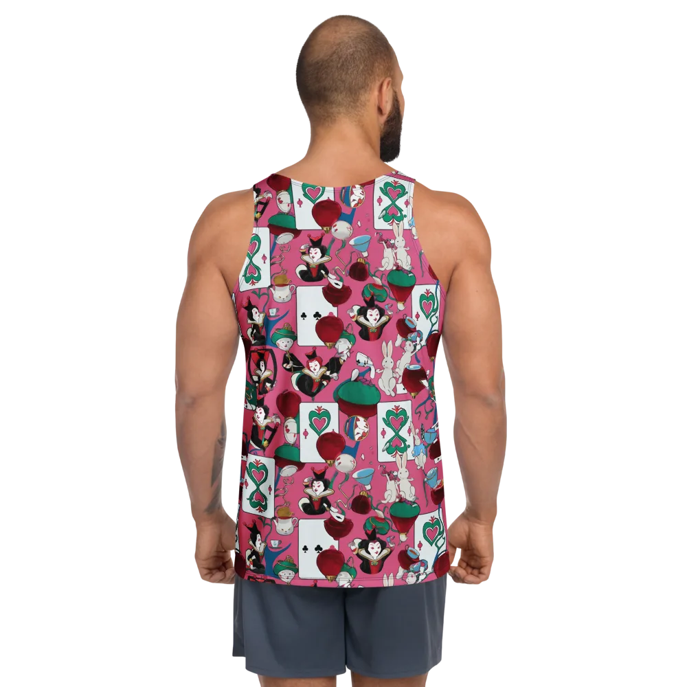 Wonderland Shuffle on Men's Tank Top — Back