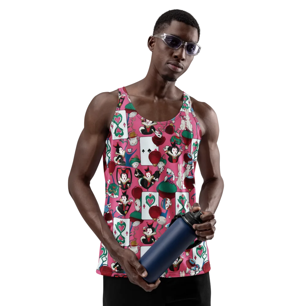 Wonderland Shuffle on Men's Tank Top — Front
