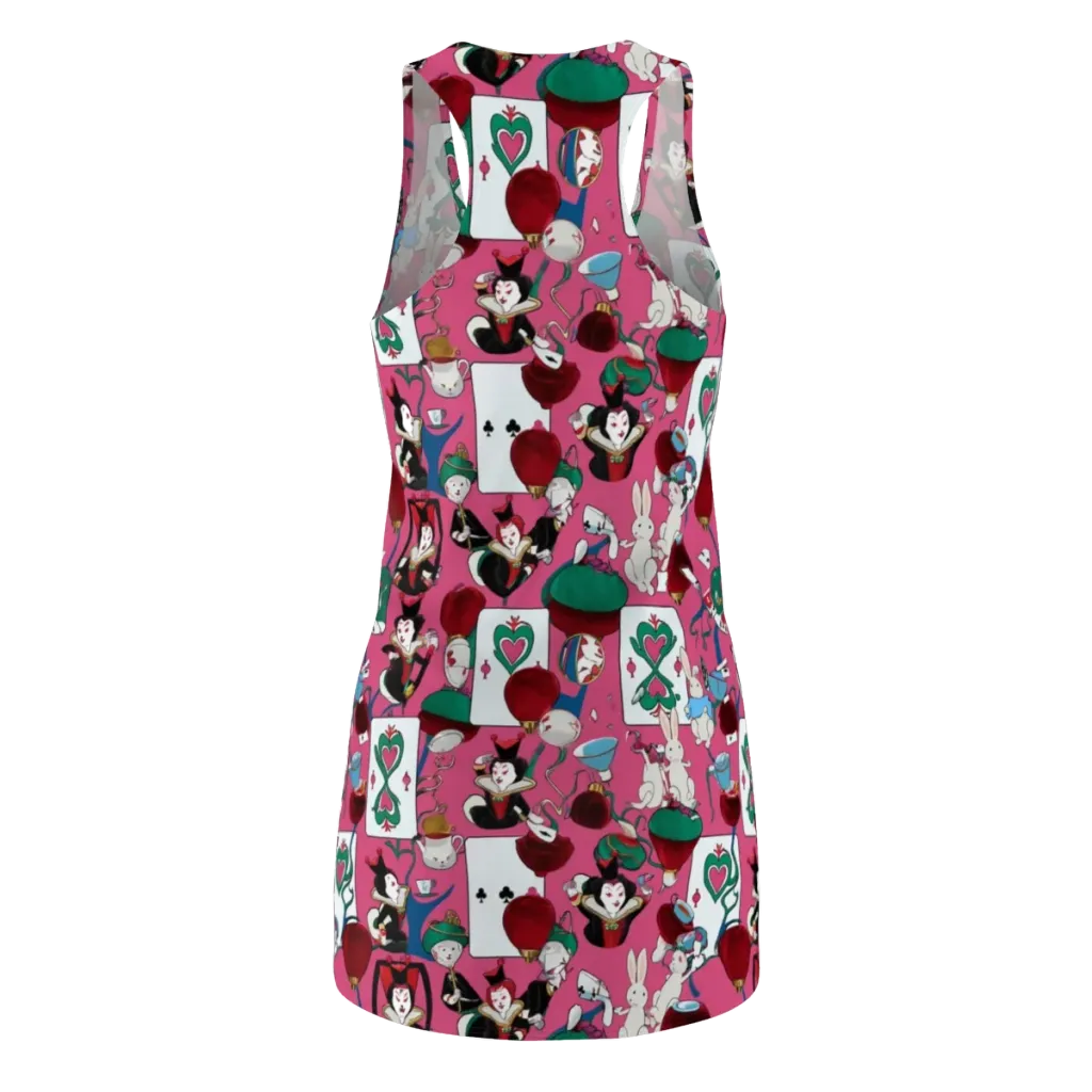 Wonderland Shuffle on Racerback Dress — Back