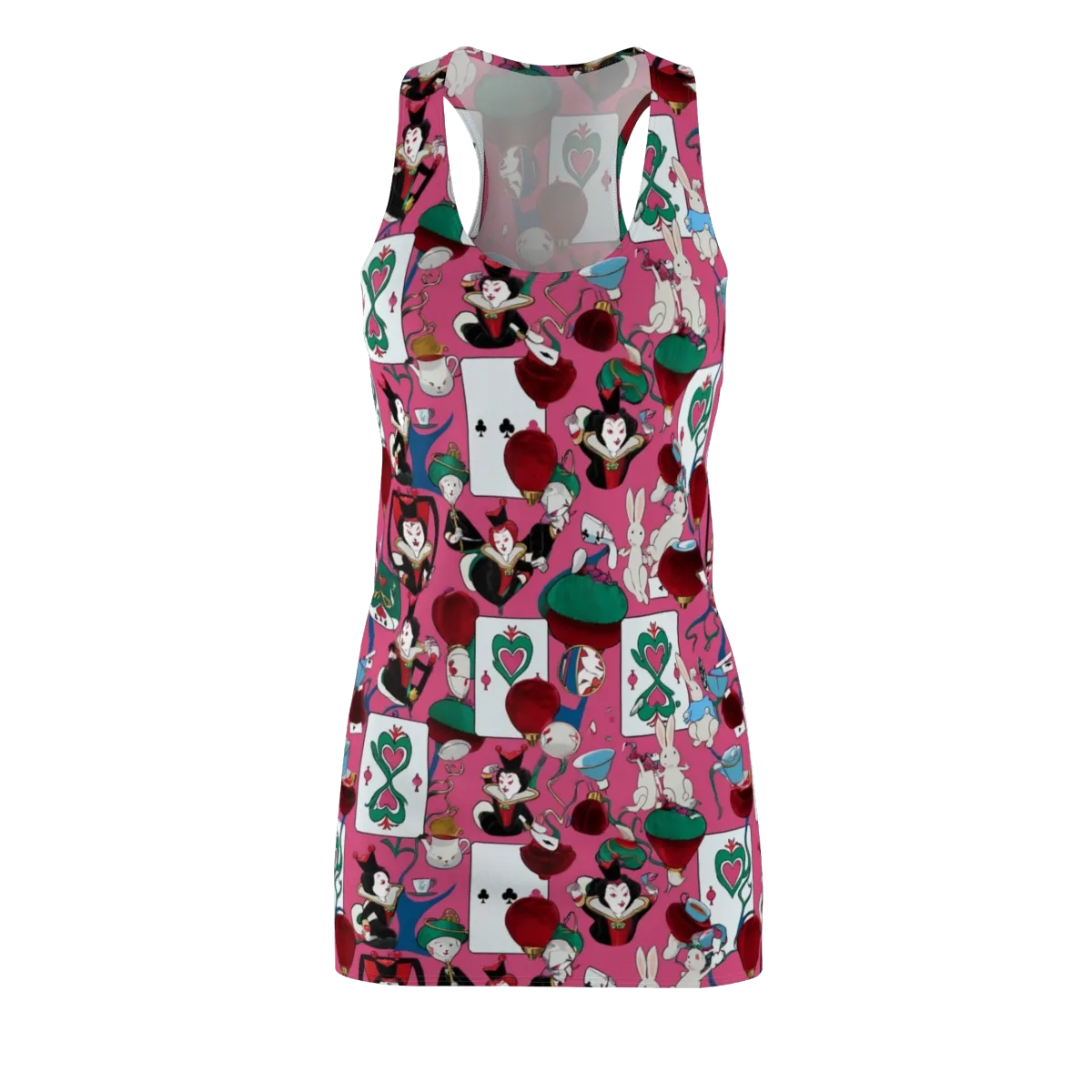Wonderland Shuffle on Racerback Dress — Front