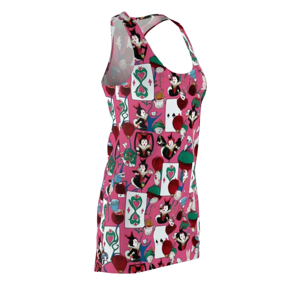 Wonderland Shuffle on Racerback Dress — Front Side