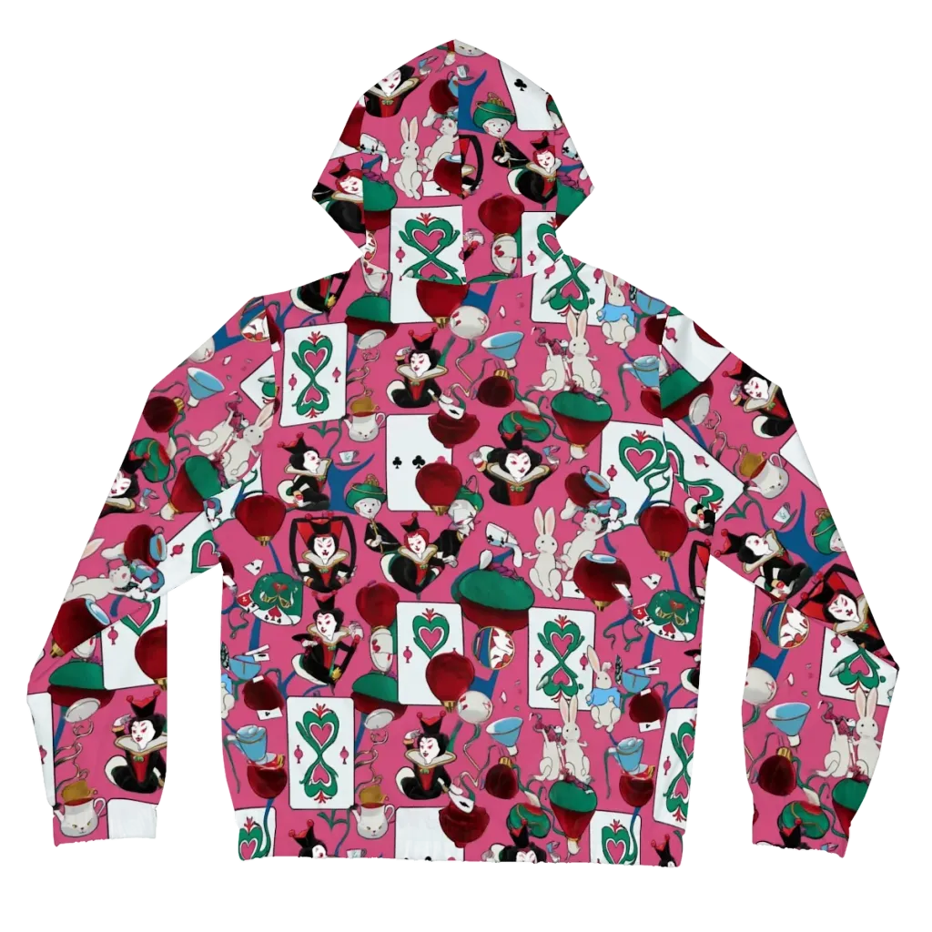 Wonderland Shuffle on Women's Full-Zip Hoodie — Back